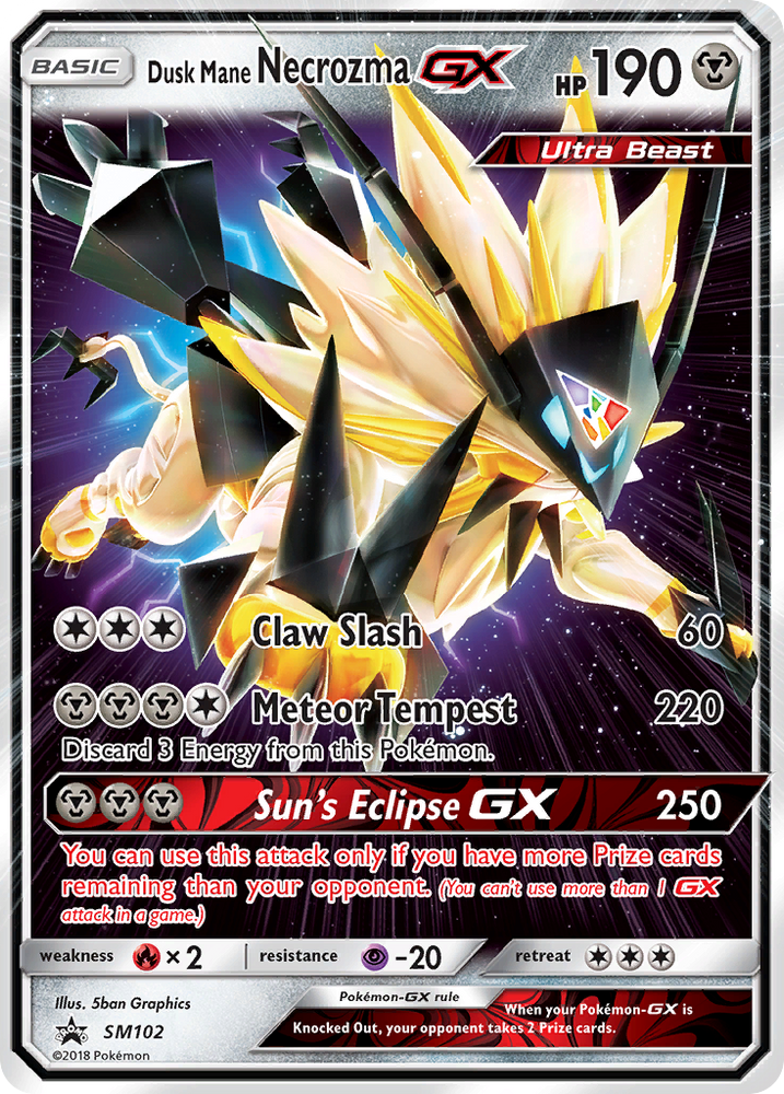 Pokemon | Dusk Mane Necrozma GX (SM102) [Sun & Moon: Black Star Promos] | The Nerd Merchant