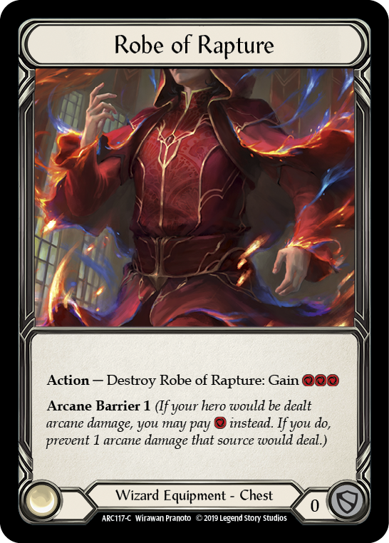 Flesh and Blood TCG | Robe of Rapture [ARC117-C] (Arcane Rising)  1st Edition Normal | The Nerd Merchant