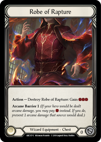 Flesh and Blood TCG | Robe of Rapture [ARC117-C] (Arcane Rising)  1st Edition Normal | The Nerd Merchant