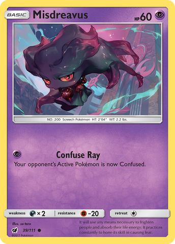 Pokemon | Misdreavus (39/111) [Sun & Moon: Crimson Invasion] | The Nerd Merchant
