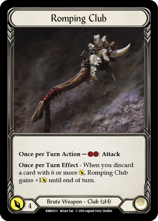 Flesh and Blood TCG | Romping Club [RNR003-C] (Rhinar Hero Deck)  1st Edition Normal | The Nerd Merchant