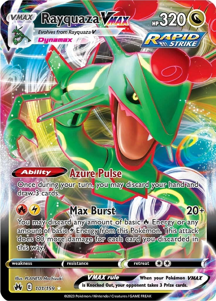Pokemon | Rayquaza VMAX (101/159) (101) [Sword & Shield: Crown Zenith] | The Nerd Merchant
