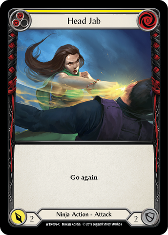 Flesh and Blood TCG | Head Jab (Yellow) [WTR099-C] (Welcome to Rathe)  Alpha Print Normal | The Nerd Merchant