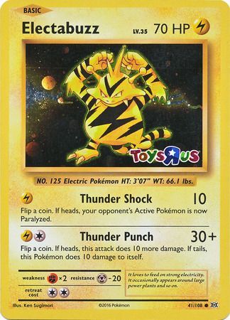 Pokemon | Electabuzz (41/108) (Toys R Us Promo) [XY: Evolutions] | The Nerd Merchant