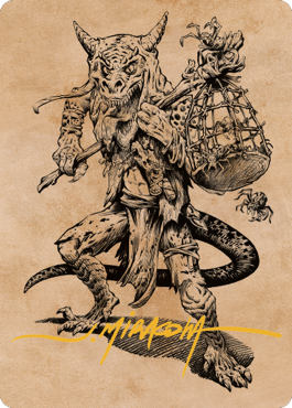 Magic | Taunting Kobold Art Card (Gold-Stamped Signature) [Commander Legends: Battle for Baldur's Gate Art Series] | The Nerd Merchant