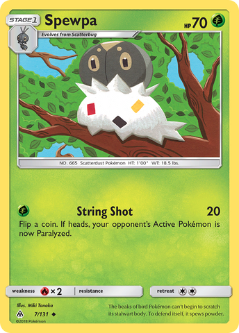 Pokemon | Spewpa (7/131) [Sun & Moon: Forbidden Light] | The Nerd Merchant