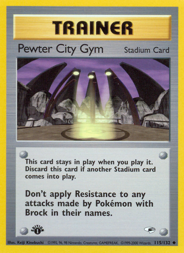 Pokemon | Pewter City Gym (115/132) [Gym Heroes 1st Edition] | The Nerd Mechant