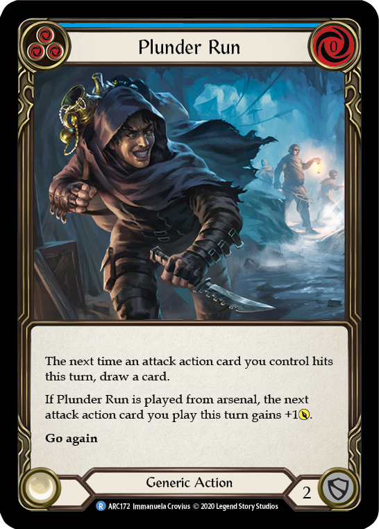 Flesh and Blood TCG | Plunder Run (Blue) [U-ARC172] (Arcane Rising Unlimited)  Unlimited Normal | The Nerd Merchant