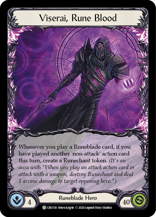 Flesh and Blood TCG | Viserai, Rune Blood [CRU138] (Crucible of War)  1st Edition Normal | The Nerd Merchant