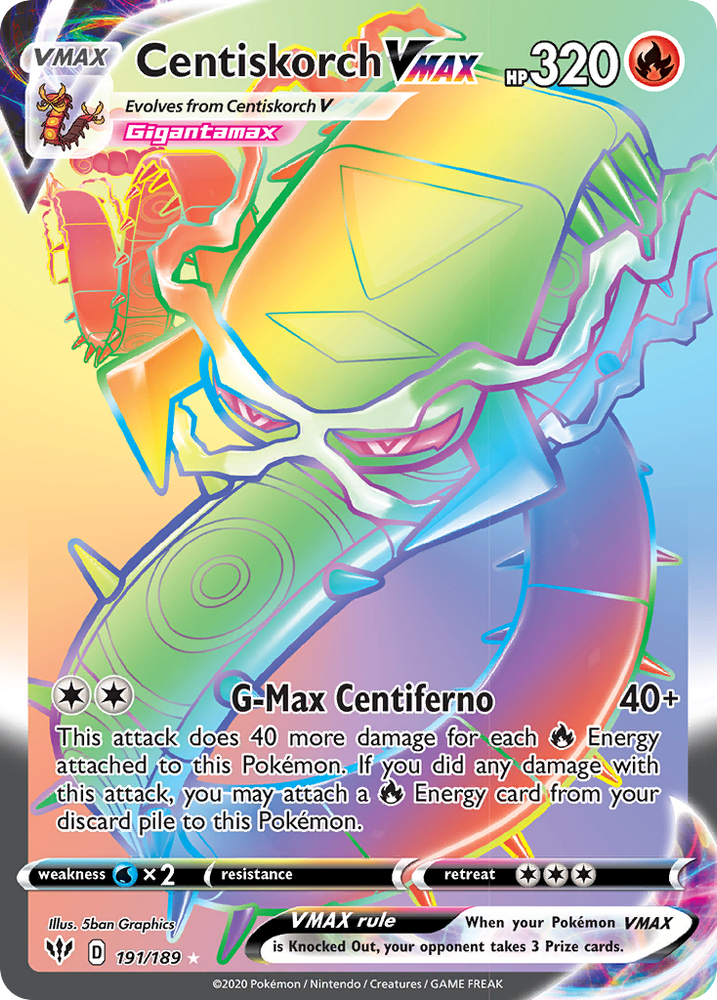 Pokemon | Centiskorch VMAX (191/189) [Sword & Shield: Darkness Ablaze] | The Nerd Merchant