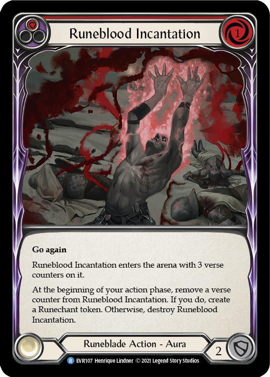 Flesh and Blood TCG | Runeblood Incantation (Red) [EVR107] (Everfest)  1st Edition Rainbow Foil | The Nerd Merchant
