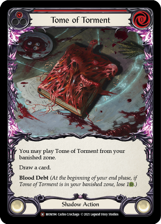 Flesh and Blood TCG | Tome of Torment [U-MON194-RF] (Monarch Unlimited)  Unlimited Rainbow Foil | The Nerd Merchant