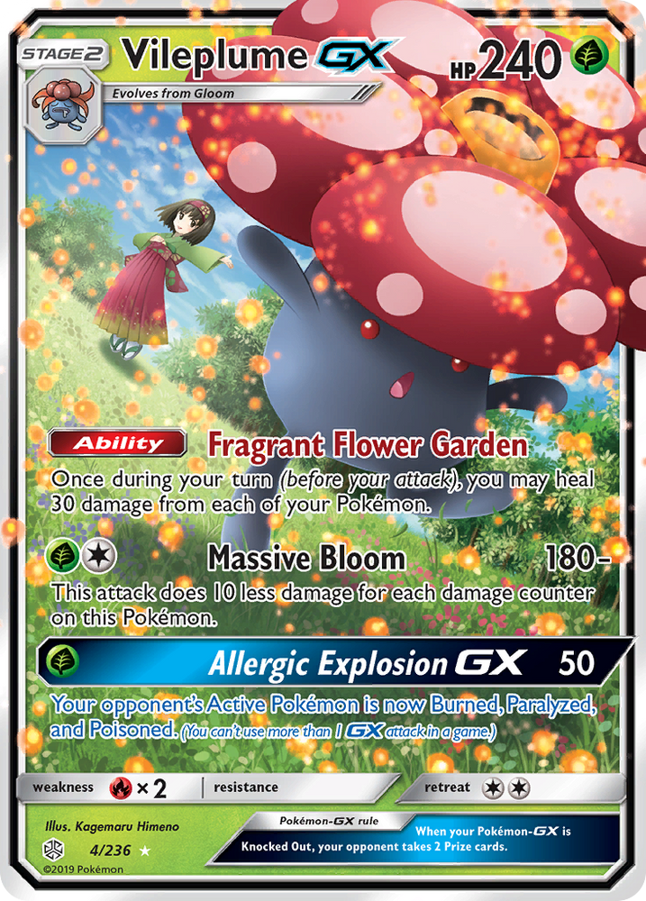 Pokemon| Vileplume GX (4/236) [Sun & Moon: Cosmic Eclipse] | The Nerd Merchant