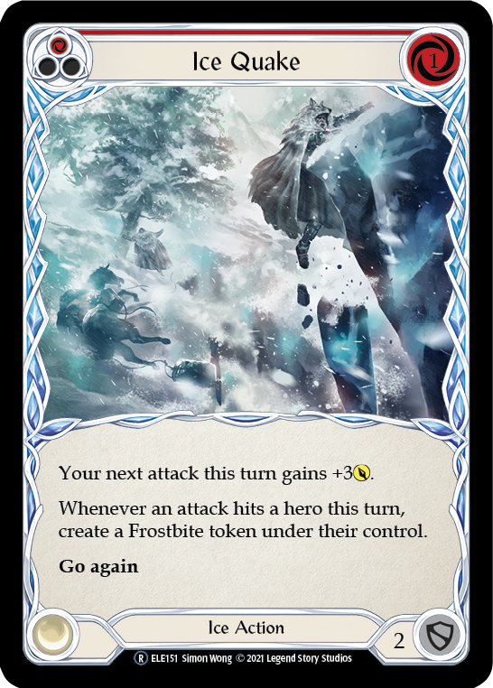 Flesh and Blood TCG | Ice Quake (Red) [U-ELE151] (Tales of Aria Unlimited)  Unlimited Rainbow Foil | The Nerd Merchant